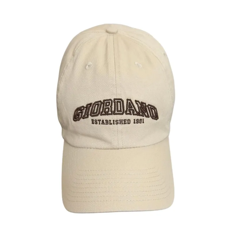 Cap With Giordano Logo With 3D Embroidery