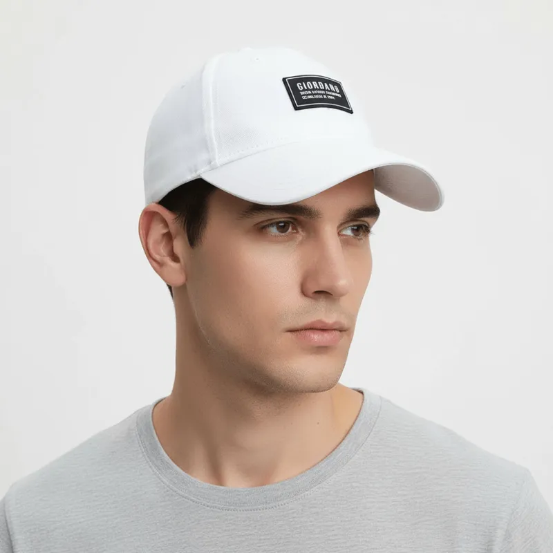 Cotton Twill Cap With Rubber Badge