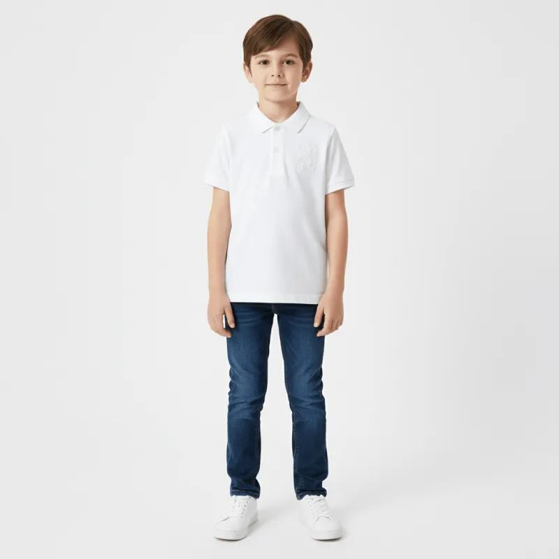 Junior Embroidery Short Sleeve Bold Polo