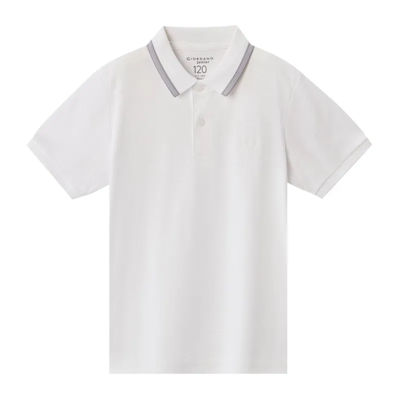 Kid's' Cotton Embroidered Liquid Touch Polo