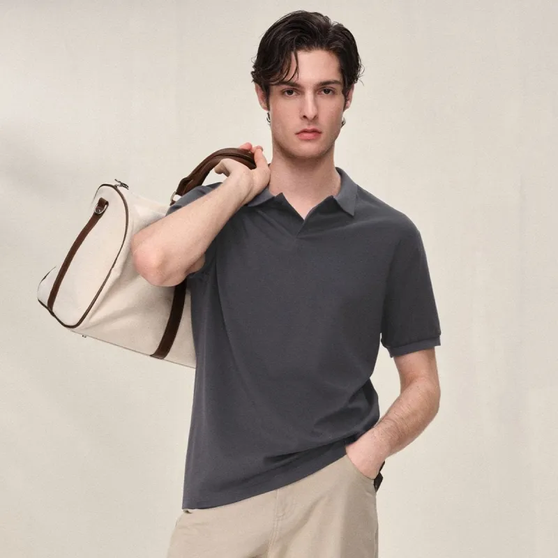 Men Regular Cotton Modal Stretch Polo