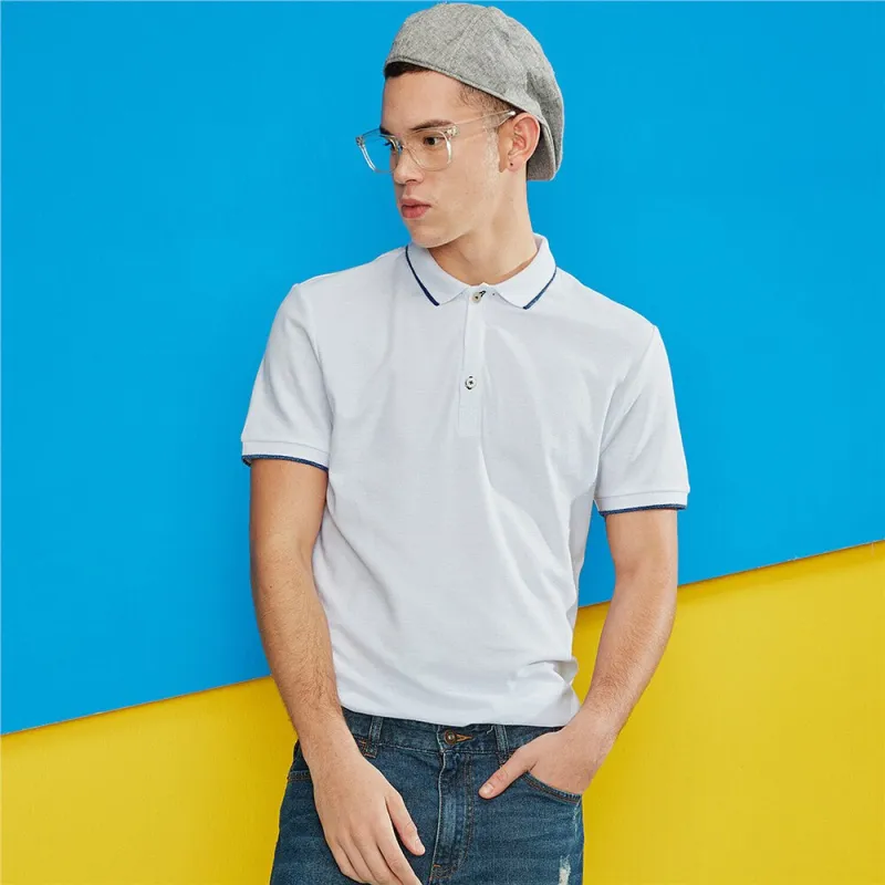 Men Solid Cvc Polo