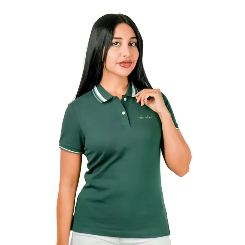 Women's Classic Cotton Pique Polo - Slim Fit, Embroidered Detail