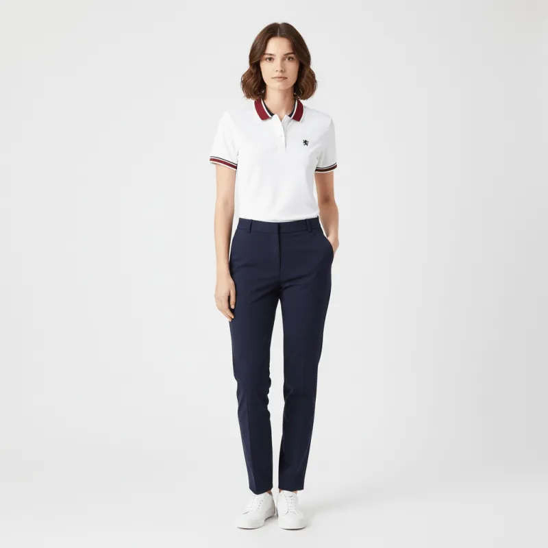 Women's Classic Slim Fit Cotton-Lycra Piqué Polo