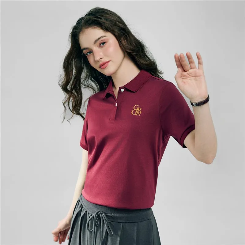 Women's Embroidered Cotton Liquid Touch Polo
